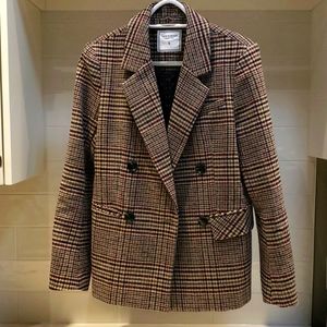 Belle and Bloom Piccadilly wool blend plaid blazer